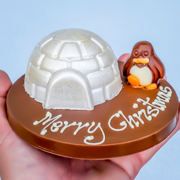 Personalised Chocolate Smash Igloo and Praline Penguin