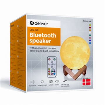 Denver Colour Changing 3D Moon Speaker & Light