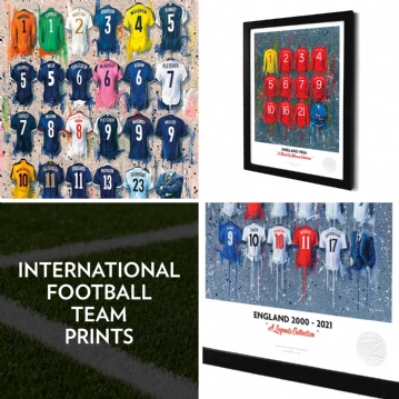 A3 Framed International Football Team Prints