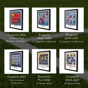A3 Framed International Football Team Prints