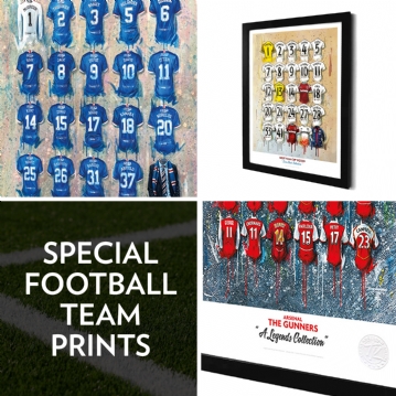 A3 Framed Special Football Team Prints