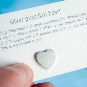 Sterling Silver Guardian Heart Love Token