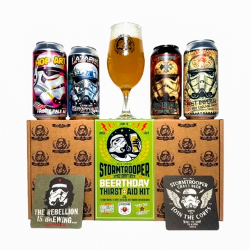 Stormtrooper Happy Birthday "Thirst Aid Kit" Craft Beer Gift Pack