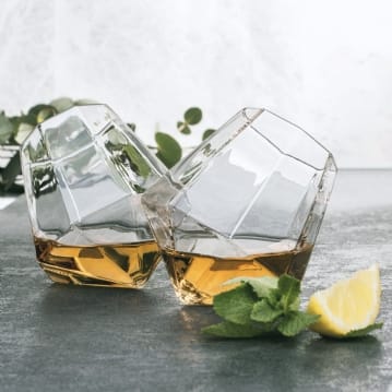 Diamond Shaped Whisky Glasses