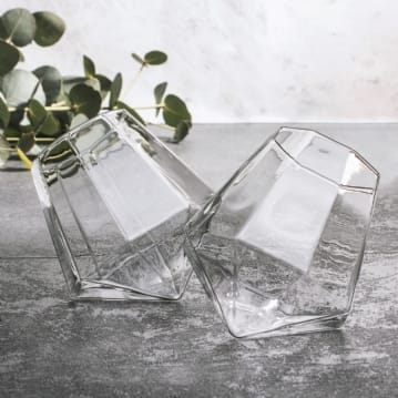 Diamond Shaped Whisky Glasses