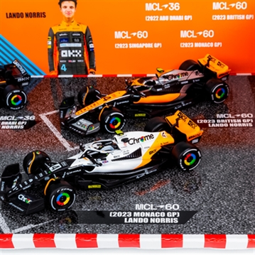 Lando Norris McLaren F1 Highlights 4 Pack Collectors Model Set (1:43 Scale)