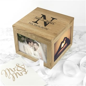 Personalised Monogram Couples Keepsake Box