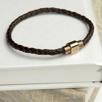 Personalised Men's Leather Bracelet