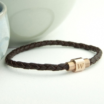 Personalised Men's Leather Bracelet