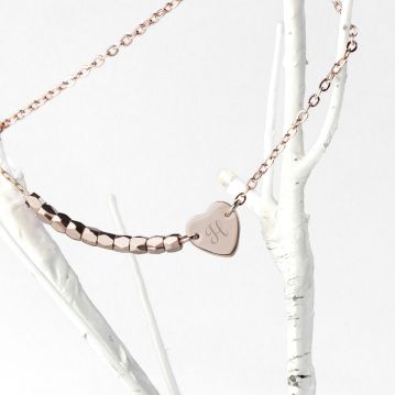 Personalised Heart Charm Bracelet