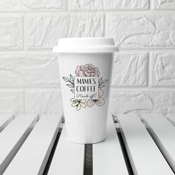 Personalised Hands Off Travel Mug