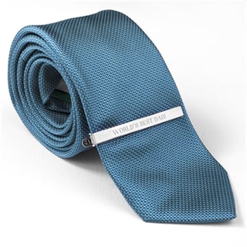 Rhodium Plated Personalised Tie Clip