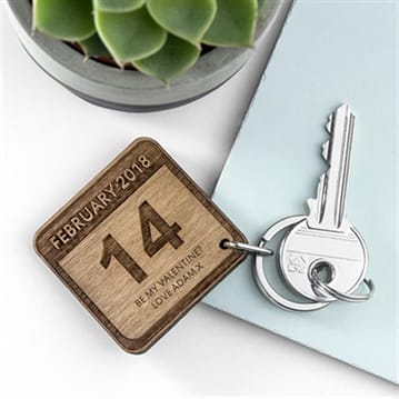 Personalised An Unforgettable Day Square Keyring