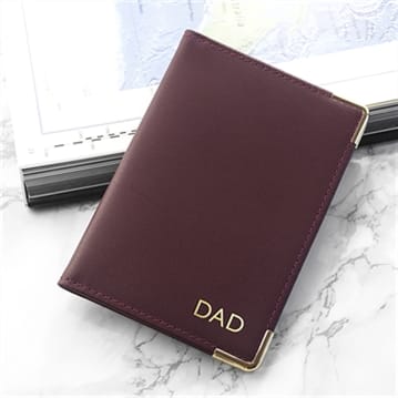 Personalised Leather Passport Holder