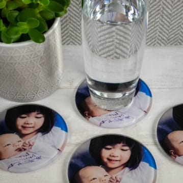 Personalised Set of Four Photo Upload Coasters