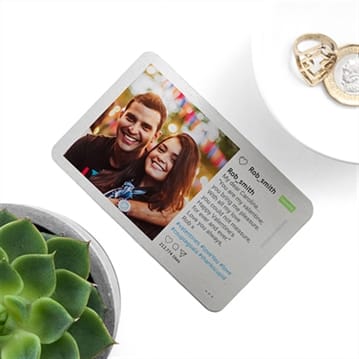 Personalised Walletgram Metal Keepsake