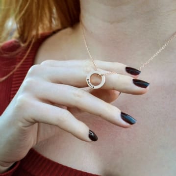 Personalised Mini Ring Necklace