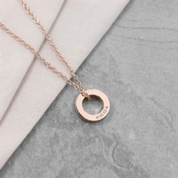 Personalised Mini Ring Necklace