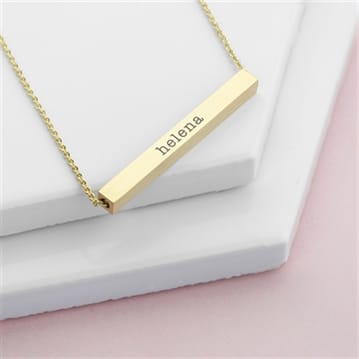 Personalised Horizontal Bar Necklace