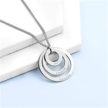Personalised Rings of Love Necklaces