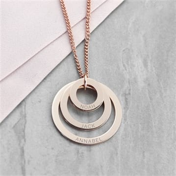 Personalised Rings of Love Necklaces