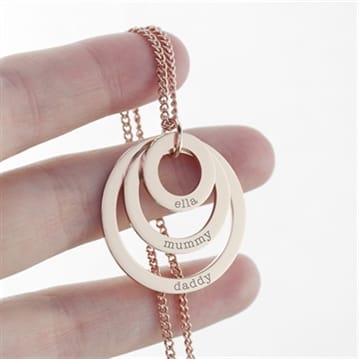 Personalised Rings of Love Necklaces