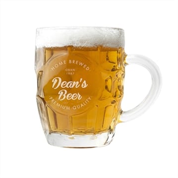 Personalised Dimpled Homebrewed Beer Glass