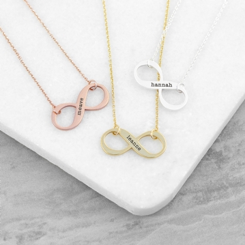 Personalised Infinity Twist Necklaces