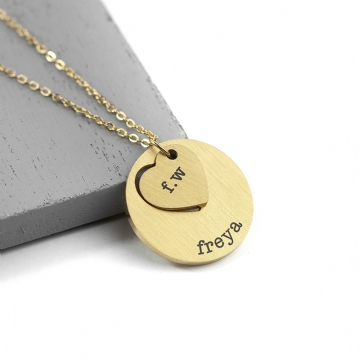 Personalised Cut-Out Heart Shape Necklaces