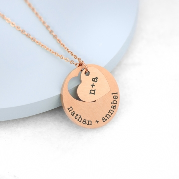 Personalised Cut-Out Heart Shape Necklaces