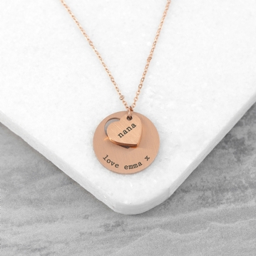 Personalised Cut-Out Heart Shape Necklaces