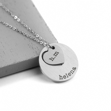 Personalised Cut-Out Heart Shape Necklaces