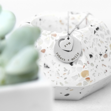 Personalised Cut-Out Heart Shape Necklaces