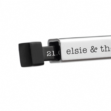 Personalised Men's Black & Silver Hidden Message Chain Necklace