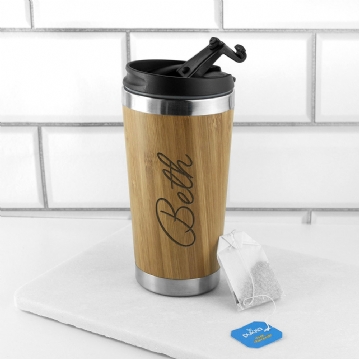 Personalised Bamboo Travel Mug