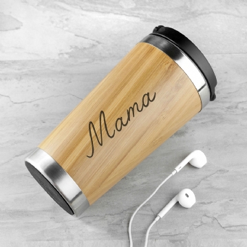 Personalised Bamboo Travel Mug