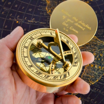 Personalised Adventurers Sundial and Compass