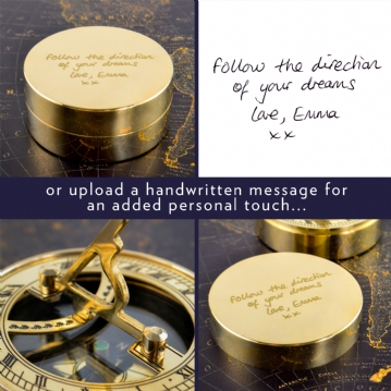 Personalised Adventurers Sundial and Compass