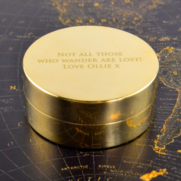 Personalised Adventurers Sundial and Compass