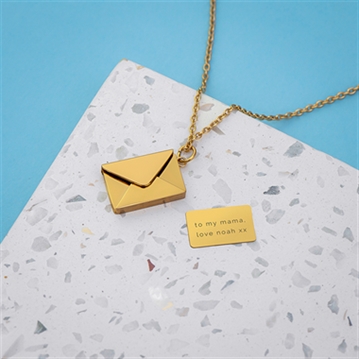 Personalised Secret Message Envelope Necklace