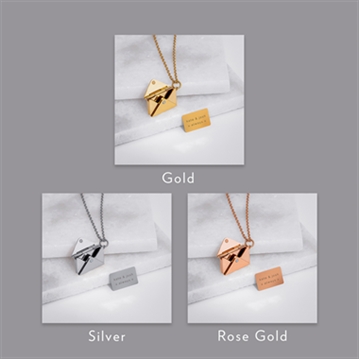Personalised Secret Message Envelope Necklace