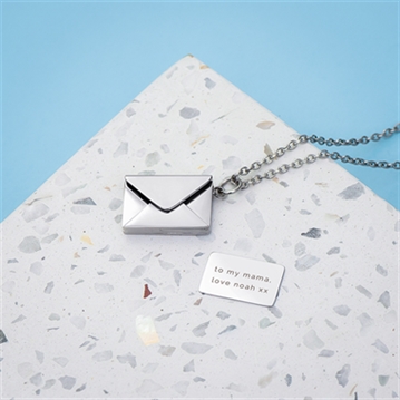 Personalised Secret Message Envelope Necklace