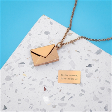 Personalised Secret Message Envelope Necklace