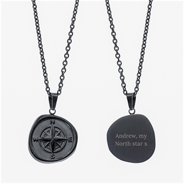 Personalised Men's Compass Amulet Necklaces