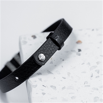 Personalised Men's Soho Tag Black Leather Bracelet