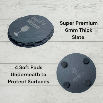 19 Crimes Red Wine & Sauvignon Blanc Gift Sets with "Dad's Wine" Slate Coaster