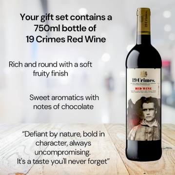 19 Crimes Red Wine & Sauvignon Blanc Gift Sets with "Dad's Wine" Slate Coaster