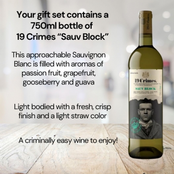 19 Crimes Red Wine & Sauvignon Blanc Gift Sets with "Dad's Wine" Slate Coaster