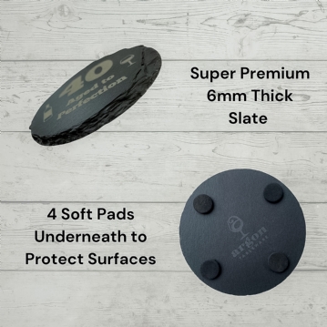 19 Crimes Red Wine & Sauvignon Blanc Gift Sets with 40th Birthday Slate Coaster