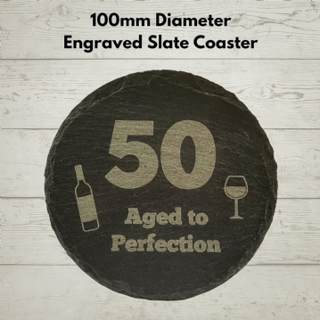 19 Crimes Red Wine & Sauvignon Blanc Gift Sets with 50th Birthday Slate Coaster